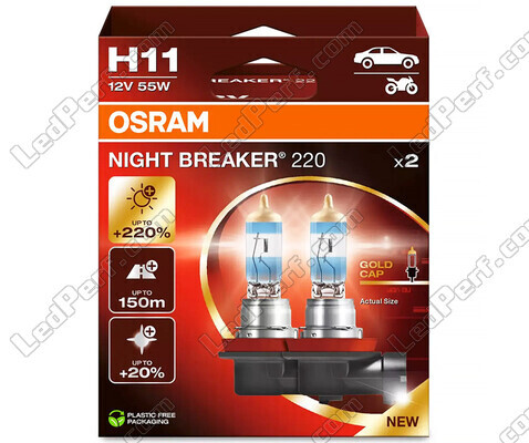 Polttimot H11 OSRAM Night Breaker® 220 - 64211NB220-2HB -Duo Box