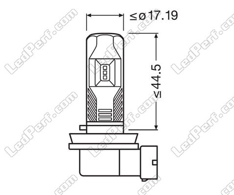 Joukko Mitat LED-polttimo H11 Osram LEDriving HL Easy autolle sumuvalot