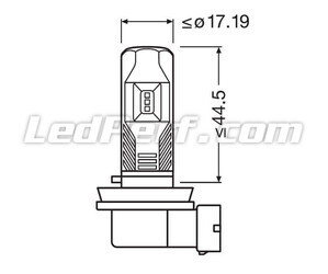 Joukko Mitat LED-polttimo H16 Osram LEDriving HL Easy autolle sumuvalot