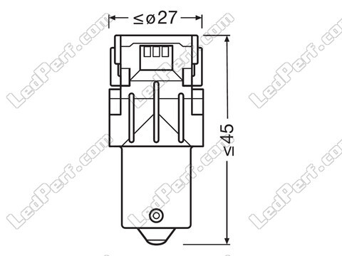 Oranssit PY21W LED-polttimot Osram LEDriving® SL - BAU15s