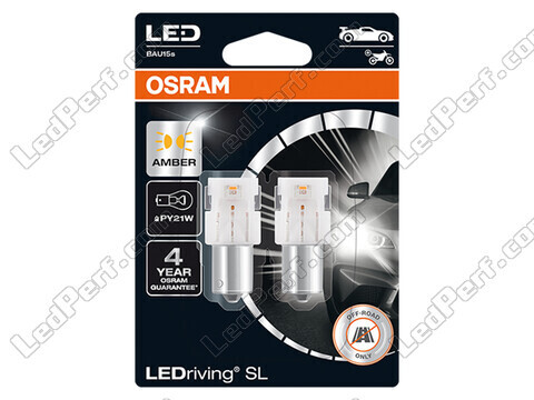 Oranssit PY21W LED-polttimot Osram LEDriving® SL - BAU15s