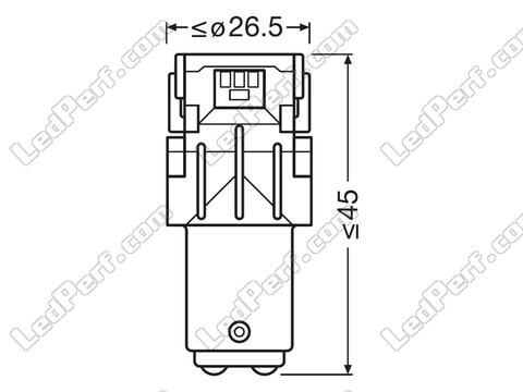 P21/5W LED-polttimot Osram LEDriving® SL Punaiset - BAY15d