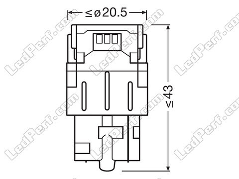 Oranssit W21W / WY21W LED-polttimot Osram LEDriving® SL - W3x16d