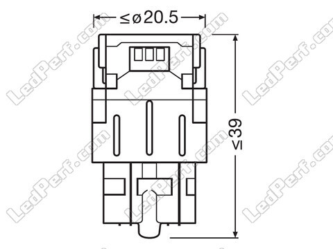 W21/5W LED-polttimot Osram LEDriving® SL White 6000K - W3x16q