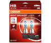 2 polttimon paketti H8 Osram Night Breaker Laser +150% - 64212NL-2HB