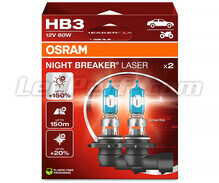 2 polttimon paketti HB3 Osram Night Breaker Laser +150% - 9005NL-2HB